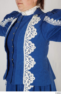  Photos Woman in Historical Dress 94 17th century blue decorated dress historical clothing upper body 0004.jpg